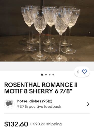 swarovski case za vino cena: Case Rosenthal kristal za vino,rucni rad 70te.godine Nemacka. Case — 5