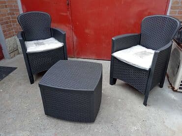 prekrivac za bastensku ljuljasku: Baštenska ganitura, Plastika, bоја - Crna, Novo — 3