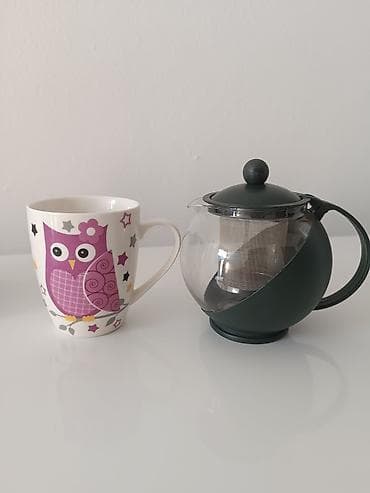 nož za ananas: Čajnik Premier Housewares “Aurora” sa infuzerom + keramička šolja s — 2