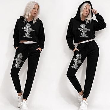 set torbi: Dvoslojni ženski komplet trenerke – crni. Nošena jednu sezonu - Set — 4