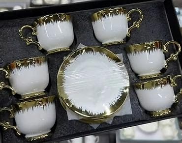 Set porcelanskih šoljica za kafu – 6 delova + tacnice - Materijal na lalafo.rs Set porcelanskih šoljica za kafu – 6 delova + tacnice - Materijal