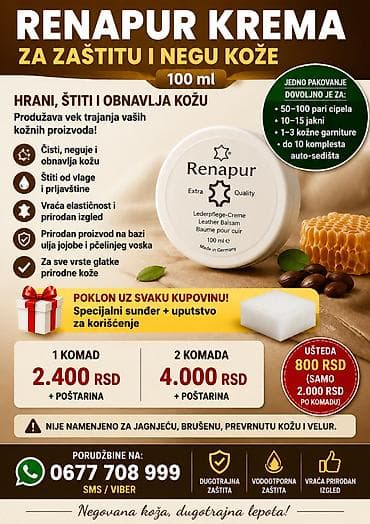 masinsko isusivanje vlage: 🛡RENAPUR KREMA ZA ZAŠTITU I NEGU KOŽE – 100 ml ✅ Hrani, štiti i — 1