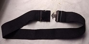 tech fleece materijal: Kais zenski crni lastis duzina sa kopcom 86 cm — 1