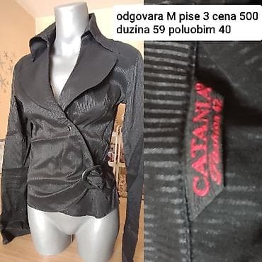 Ženska košulja/bluza CATANIA Fashion - Boja: crna sa suptilnim — 1