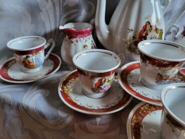 Antikviteti: Servis za kafu,nov,Fena porcelan nemacki 70te. Servis za 6 osoba — 5