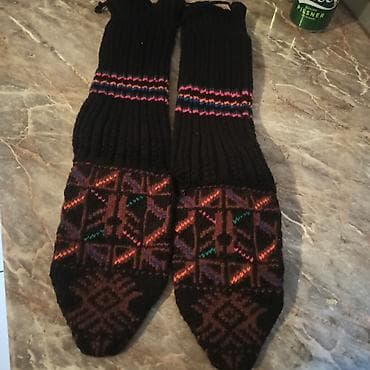 Other: Ručno pletene vunene čarape – opanci/putaše sa bogatim etno motivima — 5