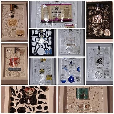 sobno cveće slike: Izrada slika od razbijenih flaša Ulepsajte vas dom, kafic, lokal — 10