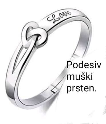 srebrni nakit beograd: Muški prsten, Materijal: Cirkon — 2