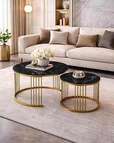 Luksuzni set stolova Set stolića za kafu MILANO (2 komada) sa