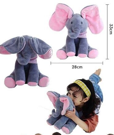 šubare od pravog krzna: Slon Koji Igra, Peva i Mrda Usima NOV Raspevani Slon Peek a Boo AKCIJA — 2