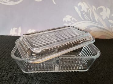 čajnik za turski čaj: Posuda nova staklena za margarin,maslac itd. Posuda — 1