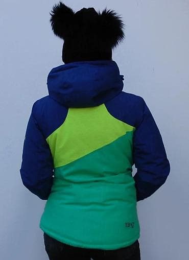 Ženska obuća: Zimska/ski jakna – žensko - Trobojni dizajn: tamnoplava, limeta i — 10