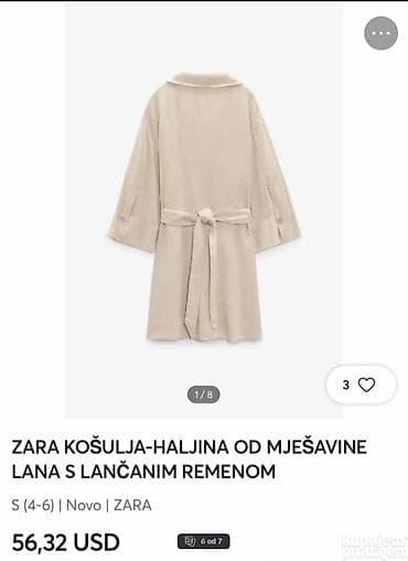 pull: ZARA haljina od mešavine lana sa lančanim kaišem, S velićine a — 5