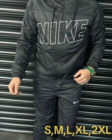 muške zimske jakne c a: Komplet, S (EU 48), Nike, bоја - Crna, Mikrofiber — 1