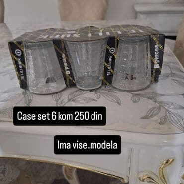 kuhn rikon tiganji cena: Set čaša – 6 komada - Materijal: providno staklo - Zapremina po čaši — 1