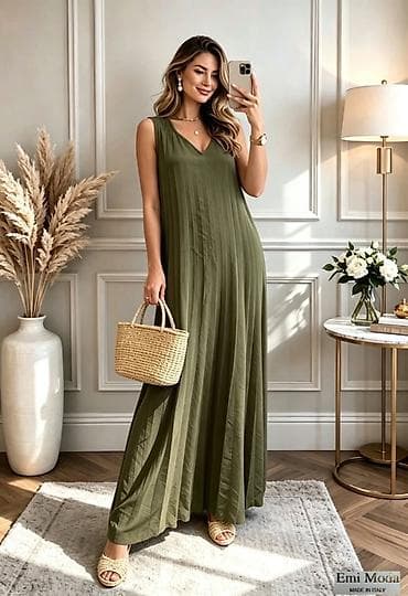 Ženska odeća: ✅Duga letnja haljina bez rukava – (Made in Italy) — 7