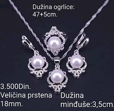 Elegantni setovi nakita sa biserima - Komplet: ogrlica sa priveskom — 3