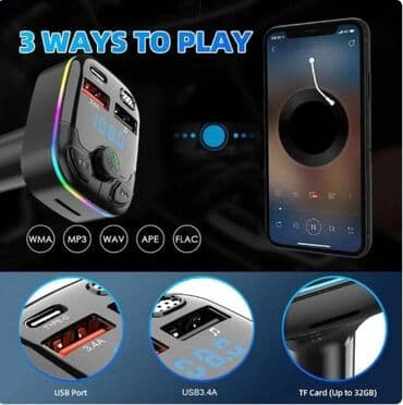 bežične slušalice u boji cena: MP3 player Bt 5.0 brzi punjač 3.1A hands-free ambijen svetlo — 5