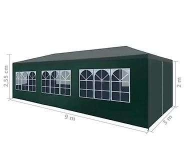 alke za cerade: Beli Paviljon Party 3x9m – Savršen za zabave i događaje na otvorenom! — 5