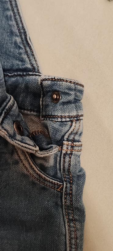 frozen odeca za devojcice: Dečije farmerke tregeri – džins kombinezon za bebe - Materijal — 4