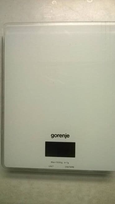 case sa duplim dnom: Kuhinjska vaga Gorenje, ispravna.Meri težinu u kg sa 3 decimale,u — 3