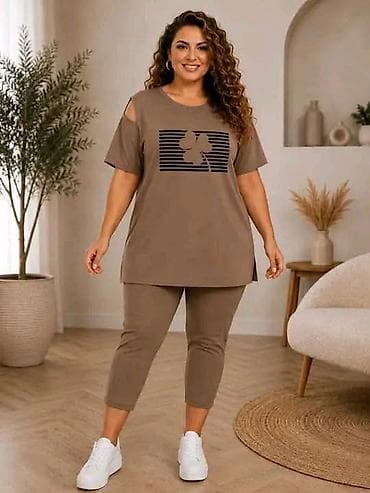 tn plave patike: Komplet za svakodnevno nošenje – plus size. - Tunika kratkih rukava i — 6