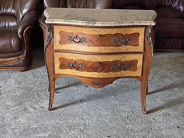 ratan bambus namestaj: Komoda sa mermernom pločom – barok/rokoko stil - Elegantna komoda sa — 4