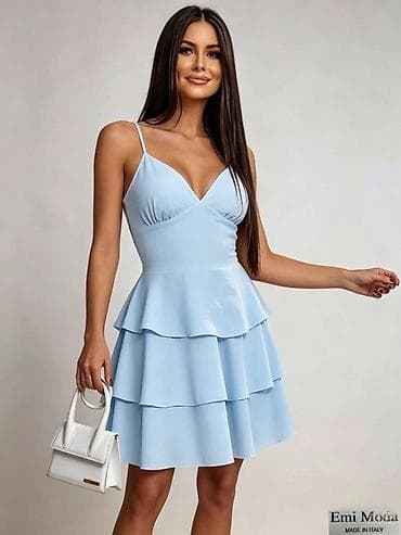 minic odeca: ✅Elegantna ženska haljina na tanke bretele – Emi Moda, Made in Italy — 3