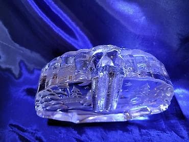 ornament staklo: Vaza Walther staklo Nemacka iz 70ih.godina. Blockvase,pun rad — 6