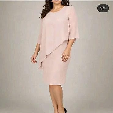haljine elegantne do kolena: Haljina sa asimetričnim gornjim sloje,elegantna. - Kroj: ravna silueta — 2