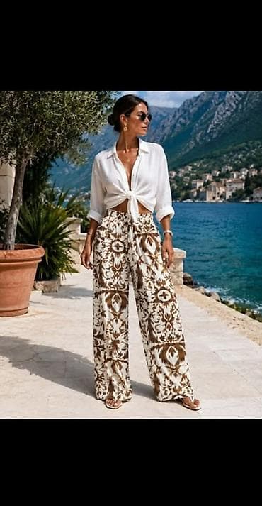 samsonite novi sad: Lanene sarene pantalone siroke sa pojas ma lastiz.S,M,L,XL,2XL,3XL 2 — 1