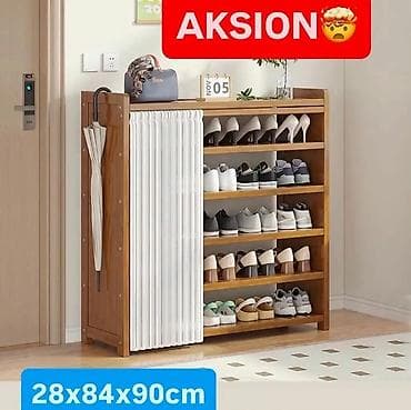 kopacke za decu: Drveni stalak/ormarić za obuću sa bočnim držačem za kišobrane i — 1