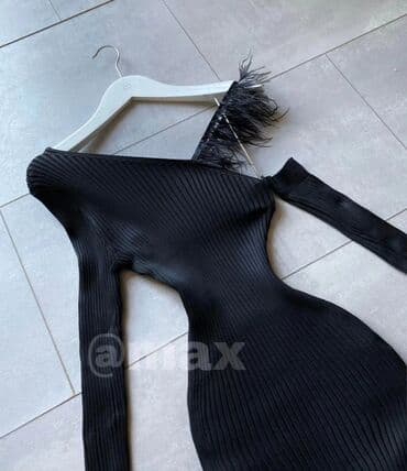 Women's Clothing: 🤎New,,Glory’’Knitted dress🤎Velicine:(Uni)S M L Boje:Lila Crna i Kamel — 3