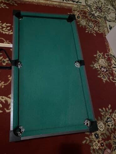 Stoni sportovi: Mini bilijarski sto – komplet set - Sto sa zelenim platnom i 6 rupa — 2