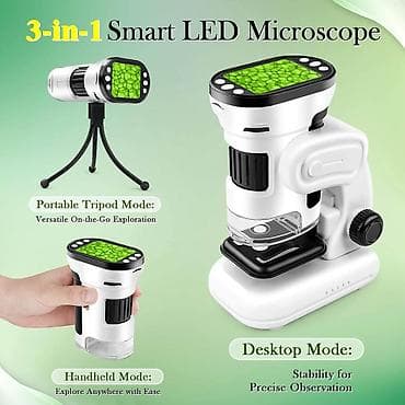 Dečije radionice i alati: 3-u-1 pametni LED mikroskop sa ekranom - Tri načina upotrebe: stoni — 2