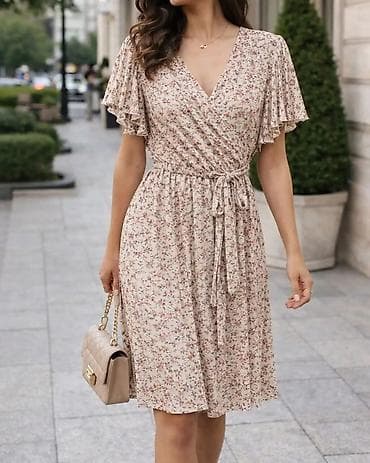 vdr patike: Floralna letnja haljina s preklopom 2 komada za 2799 dinara - Kroj — 3