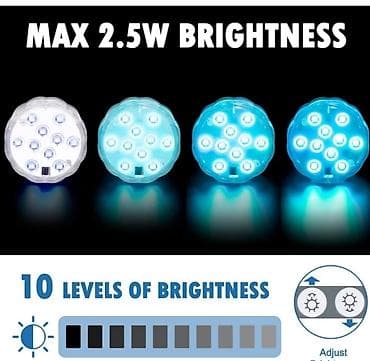 ormarici za kupatilo: RGB LED Podvodna Svetla za Bazen – Set 4 komada sa daljinskim — 8