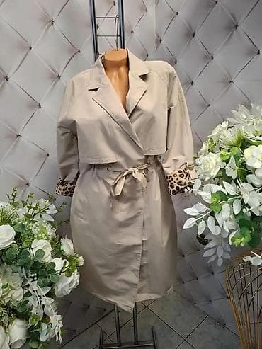 Kupaći kostimi: Ženski kratki treč mantil sa pojasom - Klasičan dvoredni kroj sa — 5