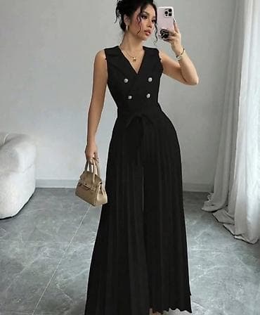 alme couture kompleti: Ženski elegantni kombinezon bez rukava sa plisiranim nogavicama.Dugi — 2