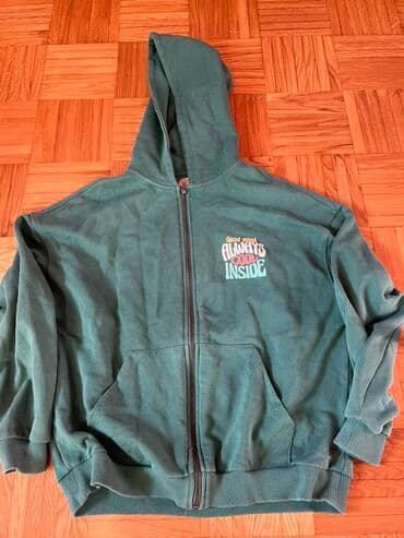 pull and bear komplet: Sweatshirt, S (EU 48), PULL&BEAR, color - Green, With a hood — 2