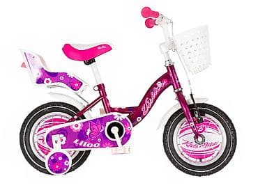 ranac na tockice: Bicikl kids Visitor Liloo 12" 8" – ljubičasti perla UV sjaj (za visinu — 4