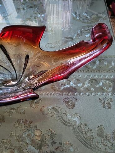staklene flase cena: Murano velika cinija,rucni rad 60,70te. Velika,retka cinija — 3