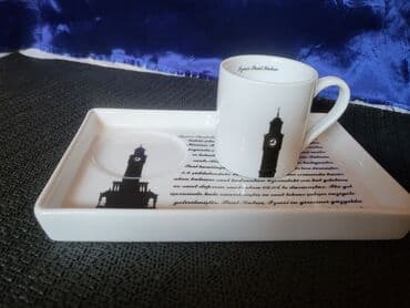 porcelanske solje za caj: Set nov za kafu,vintaz,porcelanski Pasabahce. Nov set,sve na njemu — 3