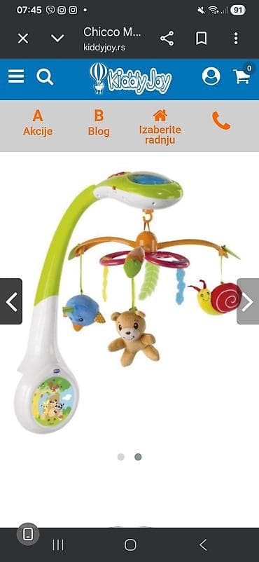 Chicco Magic Forest – muzička vrteška/projektor za krevetac - 2-u-1