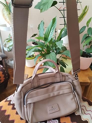 torba dolce gabbana: Bež crossbody/ručna torba sa više pregrada - Materijal: meka — 1