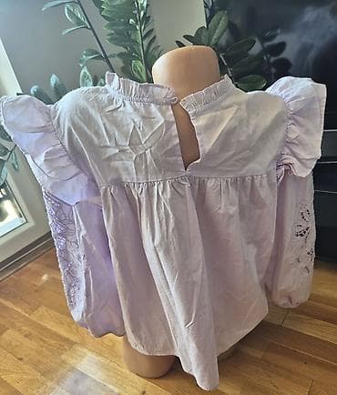 Kupaći kostimi: Romantična bluza sa čipkanim vezom - Boja: svetloljubičasta — 2