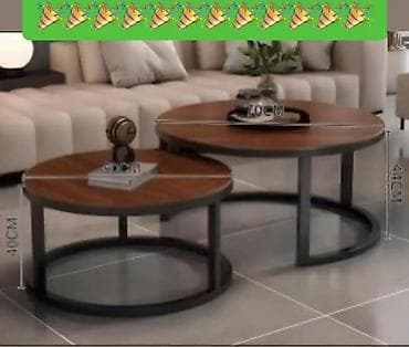 Kids' furniture: Set okruglih klub stolova – 2 kom - Dizajn: moderan, “nesting” set — 1