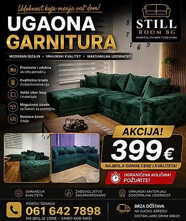 najpovoljnije ugaone garniture: Ugaone garniture i francuski ležajevi – STILL ROOM BG Monako ugaona — 3
