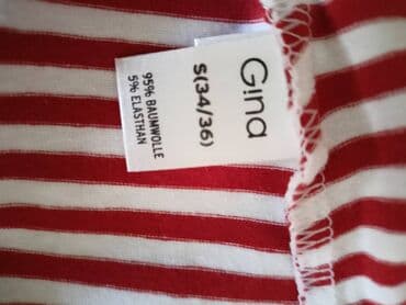 halteri h m: S (EU 36), Cotton, Stripes, color - Burgundy — 5