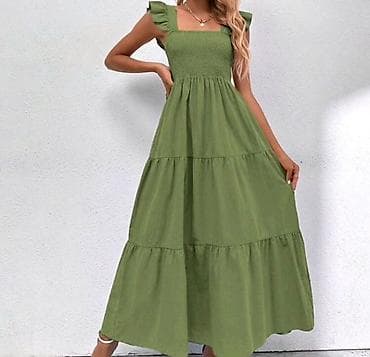 Ženska odeća: ✅Letnja maxi haljina sa volan naramenicama
✅Sve po 2000 din 🔥🔥 — 5